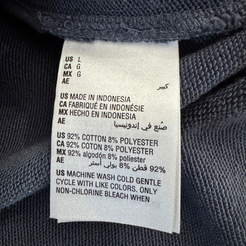 Sun and stone mens blue quarter zip Pullover with Pockets large - Picture 5 of 5